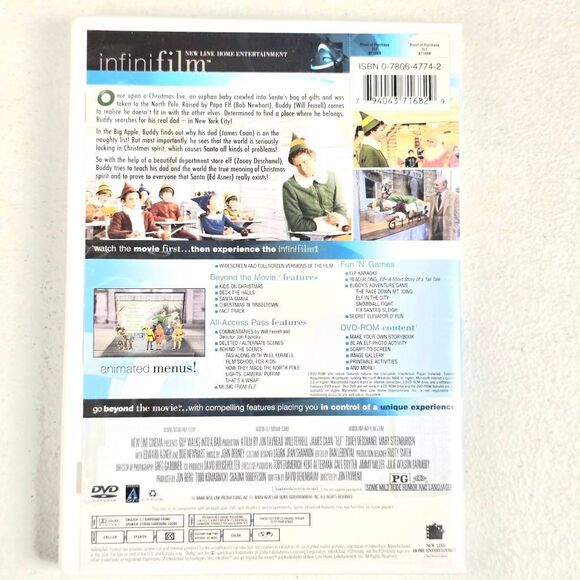Elf DVD Will Ferrell InfiniFilm Edition 2-disc - Picture 4 of 4